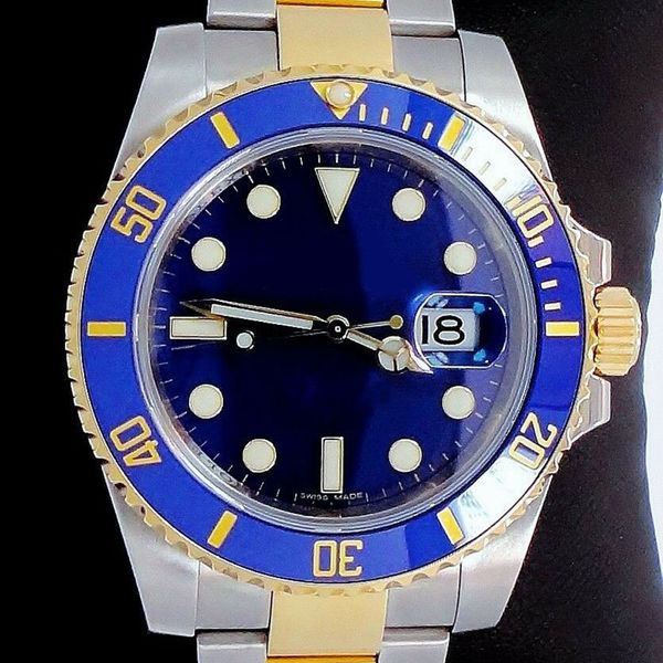 luxury dj factory 2813 automatic movement 40mm 116613 2tone 18k yellow gold steel blue ceramic watch men's waterproof, Slivery;brown
luxury dj factory 2813 automatic movement 40mm 116613 2tone 18k yellow gold steel blue ceramic watch men's waterproof, Slivery;brown