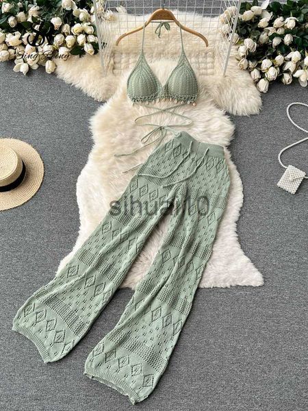 women's two piece pants singreiny women summer knitted set halter short + hollow wide leg long pants sets shell beach backless two piec, White
women's two piece pants singreiny women summer knitted set halter short + hollow wide leg long pants sets shell beach backless two piec, White