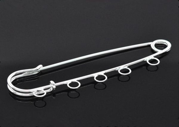 100pcs support de broche brooches safety pin 5 holes silver plated 7x2cm 2010098756297, Gray
100pcs support de broche brooches safety pin 5 holes silver plated 7x2cm 2010098756297, Gray