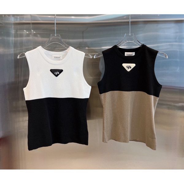 contrast color knitted tank stylish personalized slim fit women's tanks, White
contrast color knitted tank stylish personalized slim fit women's tanks, White