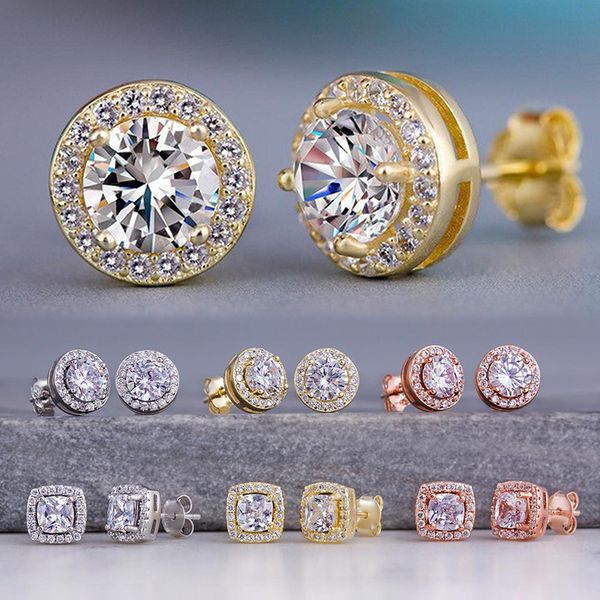 stud trendy 925 sterling silver diamond earring party wedding crystal earrings for women men charm engagement jewelry gift, Golden;silver
stud trendy 925 sterling silver diamond earring party wedding crystal earrings for women men charm engagement jewelry gift, Golden;silver