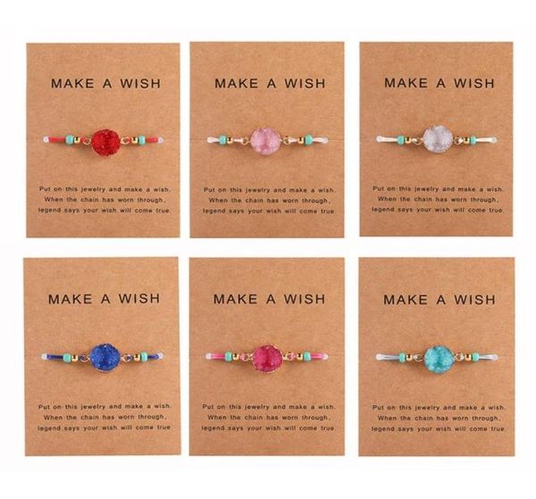 fashion druzy resin stone bracelet with make a wish gift card braided string rope beads bangle for women men handmade jewelry8027838, Golden;silver
fashion druzy resin stone bracelet with make a wish gift card braided string rope beads bangle for women men handmade jewelry8027838, Golden;silver