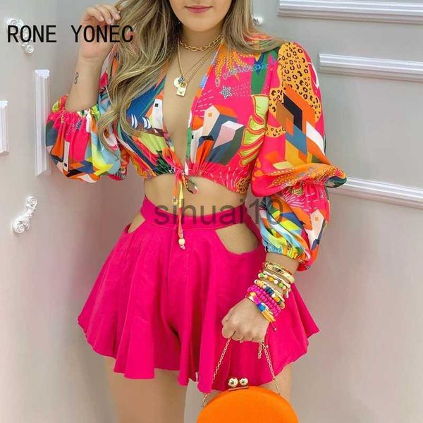 women's two piece pants women two piec set print deep v neck colorblock lantern sleeve croop cutout plain shorts set j230717, White
women's two piece pants women two piec set print deep v neck colorblock lantern sleeve croop cutout plain shorts set j230717, White
