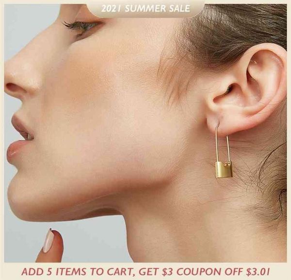 enfashion whole lock drop earrings for women gold color stainless steel dangle earings fashion jewelry gifts brinco e5282 21064351970, Silver
enfashion whole lock drop earrings for women gold color stainless steel dangle earings fashion jewelry gifts brinco e5282 21064351970, Silver