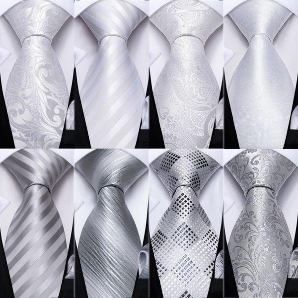 neck ties dibangu designer white gray sliver men's ties hanky cufflinks set silk neck ties for men wedding party business mens tie 2307, Blue;purple
neck ties dibangu designer white gray sliver men's ties hanky cufflinks set silk neck ties for men wedding party business mens tie 2307, Blue;purple