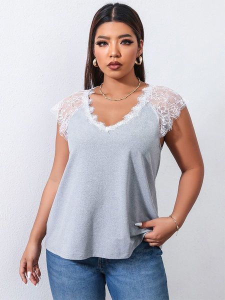 women's plus size t-shirt plus size 4xl lace t shirts women's short sleeve v neck solid oversized blouses summer casual cotton ele, Black
women's plus size t-shirt plus size 4xl lace t shirts women's short sleeve v neck solid oversized blouses summer casual cotton ele, Black