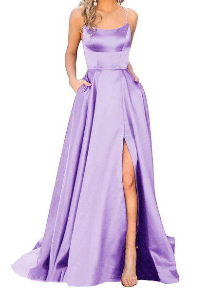 elegant long halter satin prom dresses with pockets a-line red spaghetti criss cross back sweep train formal party gown maxi evening dress w, Black
elegant long halter satin prom dresses with pockets a-line red spaghetti criss cross back sweep train formal party gown maxi evening dress w, Black