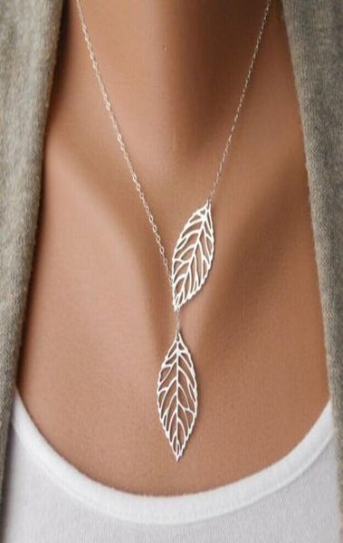 new fashion vintage punk gold hollow two leaf leaves pendant necklace clavicle chain charm jewelry women8981840, Silver
new fashion vintage punk gold hollow two leaf leaves pendant necklace clavicle chain charm jewelry women8981840, Silver