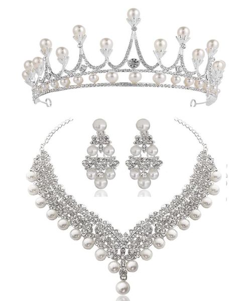 white crystal pearl crown earrings necklace jewelry sets bridal wedding jewelry elegant fashion cubic zirconia diamond jewelry4988759, Silver
white crystal pearl crown earrings necklace jewelry sets bridal wedding jewelry elegant fashion cubic zirconia diamond jewelry4988759, Silver