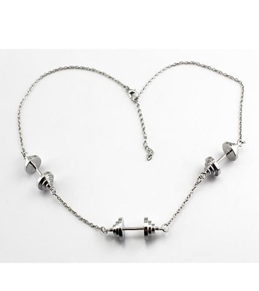 sporty fitness weightlifting gym necklace rhodium dumbbell barbell weight charm pendent link chain necklace hip hop jewelry7136864, Silver
sporty fitness weightlifting gym necklace rhodium dumbbell barbell weight charm pendent link chain necklace hip hop jewelry7136864, Silver