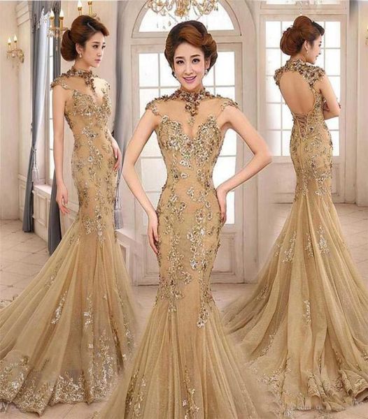 champagne applique lace mermaid prom dresses sheer high collar cap sleeve sequined long evening gown gelinlik custom made 20192149293, Black
champagne applique lace mermaid prom dresses sheer high collar cap sleeve sequined long evening gown gelinlik custom made 20192149293, Black