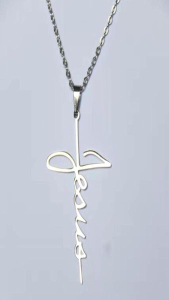 10pclot new letter jesus cross stainless steel pendant necklaces women men dainty handwriting style charms choker party jewelry g19198658, Silver
10pclot new letter jesus cross stainless steel pendant necklaces women men dainty handwriting style charms choker party jewelry g19198658, Silver
