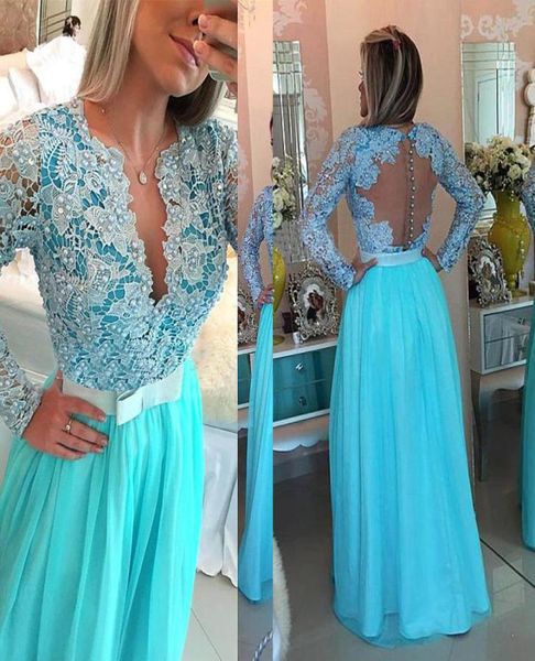 chiffon vneck long sleeves aline evening dresses blue lace and chiffon with crystals long sleeves prom dress vestido longo de fe3734853, Black
chiffon vneck long sleeves aline evening dresses blue lace and chiffon with crystals long sleeves prom dress vestido longo de fe3734853, Black