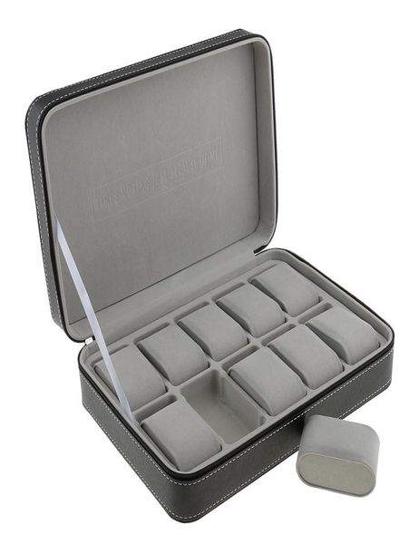 phenovo watch case for 10 slots travel briefcase design leather large compartments with zipper closure jewelry packaging display7248803, Black
phenovo watch case for 10 slots travel briefcase design leather large compartments with zipper closure jewelry packaging display7248803, Black