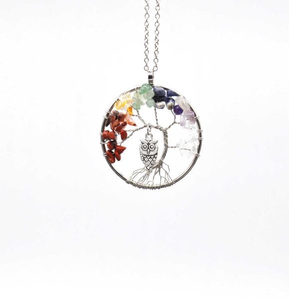 owl charms rainbow 7 chakra tree of life crystal pendant necklace for women hand made natural stone quantz beads drops fashion jew8126040, Silver
owl charms rainbow 7 chakra tree of life crystal pendant necklace for women hand made natural stone quantz beads drops fashion jew8126040, Silver