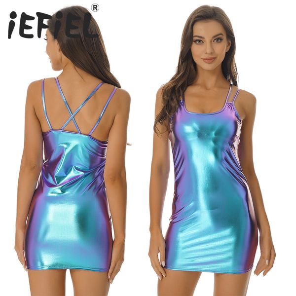 urban dresses women metallic sheath dress patent leather female fashion crisscross back spaghetti strap bodycon dresses clubwear costume 230, White;black
urban dresses women metallic sheath dress patent leather female fashion crisscross back spaghetti strap bodycon dresses clubwear costume 230, White;black