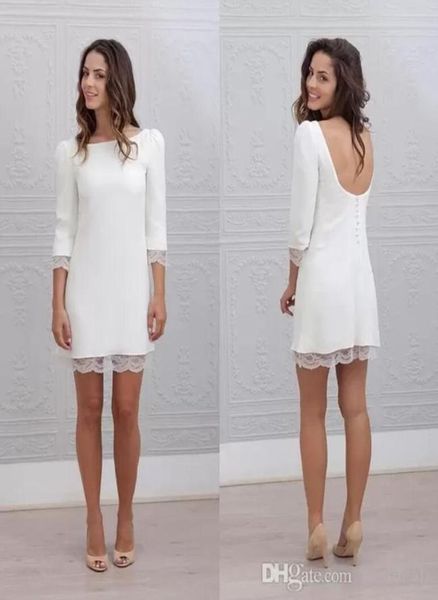 designer short mini sheath fitted wedding dresses 34 sleeves backless informal beach casual reception bridal gowns pro2328595675, White
designer short mini sheath fitted wedding dresses 34 sleeves backless informal beach casual reception bridal gowns pro2328595675, White