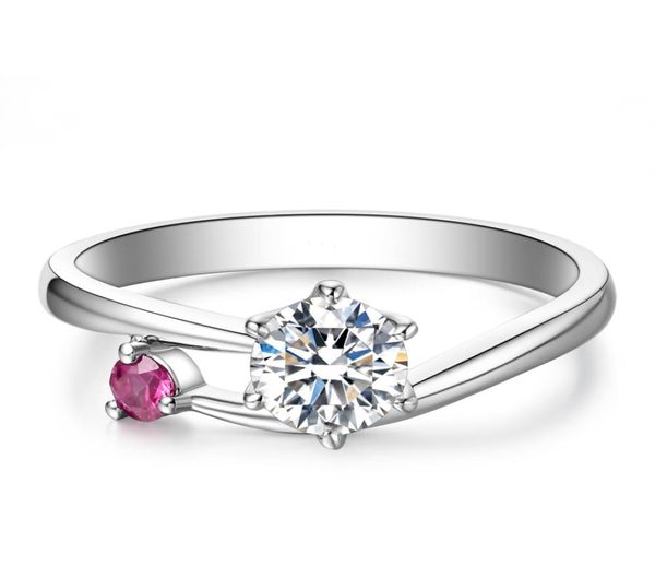 14k au585 white gold ring women wedding anniversary engagement party ring ruby 6 claw round moissanite diamond elegant trendy4290830, Silver
14k au585 white gold ring women wedding anniversary engagement party ring ruby 6 claw round moissanite diamond elegant trendy4290830, Silver