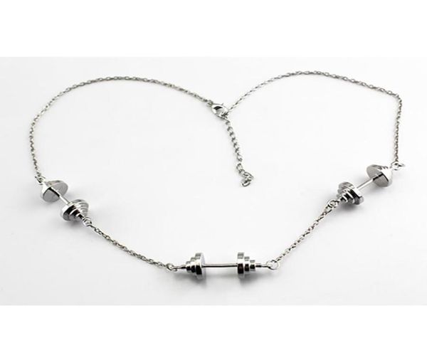 sporty fitness weightlifting gym necklace rhodium dumbbell barbell weight charm pendent link chain necklace hip hop jewelry3753882, Silver
sporty fitness weightlifting gym necklace rhodium dumbbell barbell weight charm pendent link chain necklace hip hop jewelry3753882, Silver