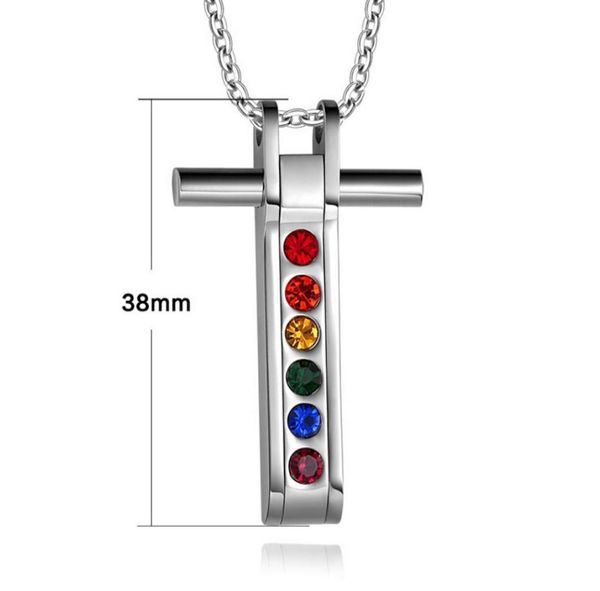 stainless steel cross pendant necklace with rainbow stone gay lesbian jewelry2666966, Silver
stainless steel cross pendant necklace with rainbow stone gay lesbian jewelry2666966, Silver