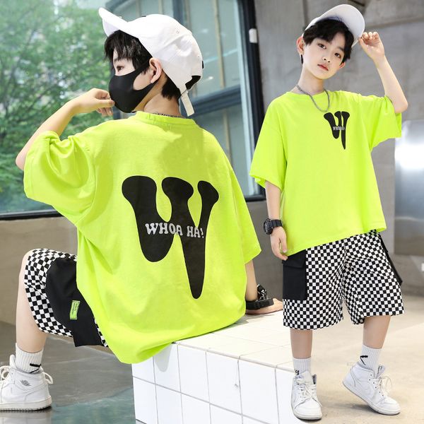 clothing sets summer boys cotton alphabet short-sleeved t-shirt plaid short pant suit school kids tracksuit child 2pcs outfit 3-14 years 230, White
clothing sets summer boys cotton alphabet short-sleeved t-shirt plaid short pant suit school kids tracksuit child 2pcs outfit 3-14 years 230, White