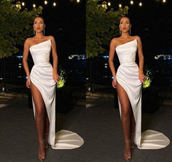 new arrival simple white prom dresses high side split satin strapless floor length evening gowns formal party dress3868430, Black
new arrival simple white prom dresses high side split satin strapless floor length evening gowns formal party dress3868430, Black