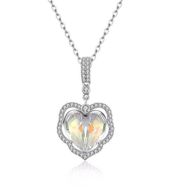 crystals sterling silver pendant necklaces pave double layer with gift box3007310
crystals sterling silver pendant necklaces pave double layer with gift box3007310