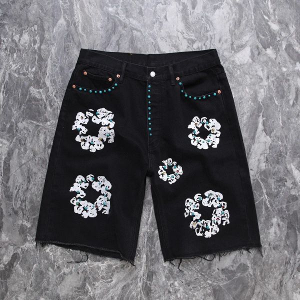 men's shorts luxury designer denim tears shorts jeans men jean flower diamond denim shortpants slim denim street hip hop running exerci, White;black
men's shorts luxury designer denim tears shorts jeans men jean flower diamond denim shortpants slim denim street hip hop running exerci, White;black