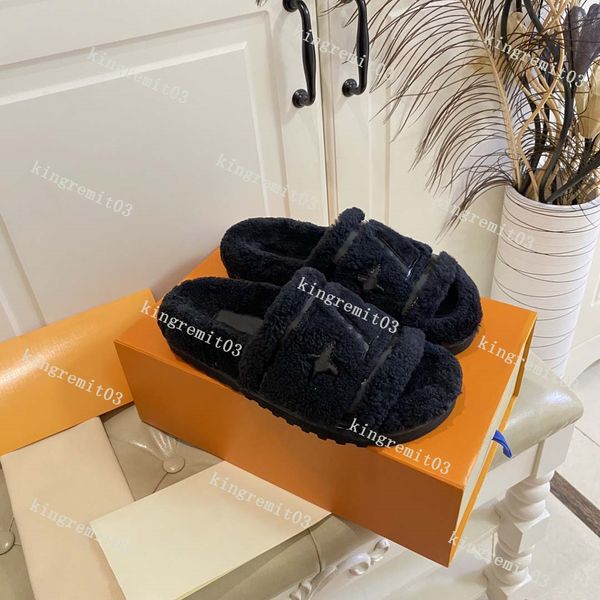 paseo flat comfort mule designer fur slippers women wool slides furry fluffy sandals winter letter flip flops with box, Black
paseo flat comfort mule designer fur slippers women wool slides furry fluffy sandals winter letter flip flops with box, Black