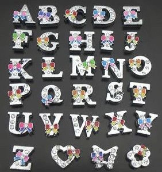 260pcslot 8mm alloy slider rhinestone letter charms az with bowknot colorful2859693, Bronze;silver
260pcslot 8mm alloy slider rhinestone letter charms az with bowknot colorful2859693, Bronze;silver