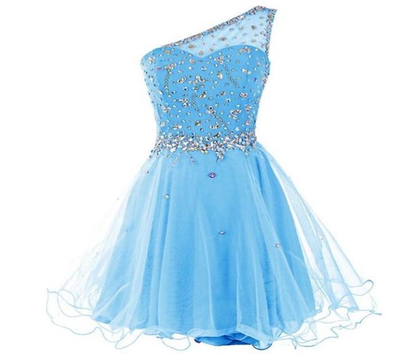 one shoulder homecoming dress with beads crystal 2019 tulle knee length party dresses new short prom dress3220768, Blue;pink
one shoulder homecoming dress with beads crystal 2019 tulle knee length party dresses new short prom dress3220768, Blue;pink