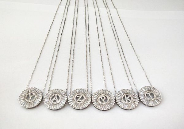 new design jewelry silver color micro pave cubic zircon cz crystal alphabet letter pendants necklace nk4306631216
new design jewelry silver color micro pave cubic zircon cz crystal alphabet letter pendants necklace nk4306631216
