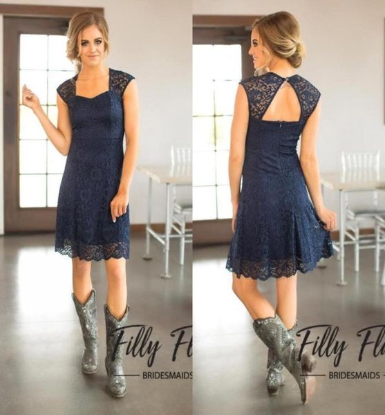 2019 short navy blue lace bridesmaid dresses capped sleeves knee length maid of honor gowns country bridesmaid dress bm01796867349, White;pink
2019 short navy blue lace bridesmaid dresses capped sleeves knee length maid of honor gowns country bridesmaid dress bm01796867349, White;pink