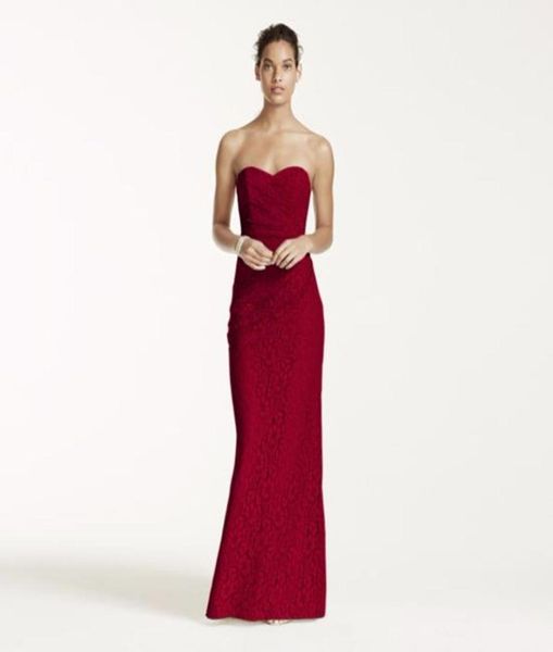 long strapless lace bridesmaid dresses slit back with sweetheart neckline w10329 wedding party dress evening dress formal dresses4070122, White;pink
long strapless lace bridesmaid dresses slit back with sweetheart neckline w10329 wedding party dress evening dress formal dresses4070122, White;pink