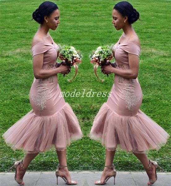 tea length mermaid bridesmaid dresses 2019 off shoulder appliques short garden country beach wedding guest gowns maid of honor dre3505441, White;pink
tea length mermaid bridesmaid dresses 2019 off shoulder appliques short garden country beach wedding guest gowns maid of honor dre3505441, White;pink