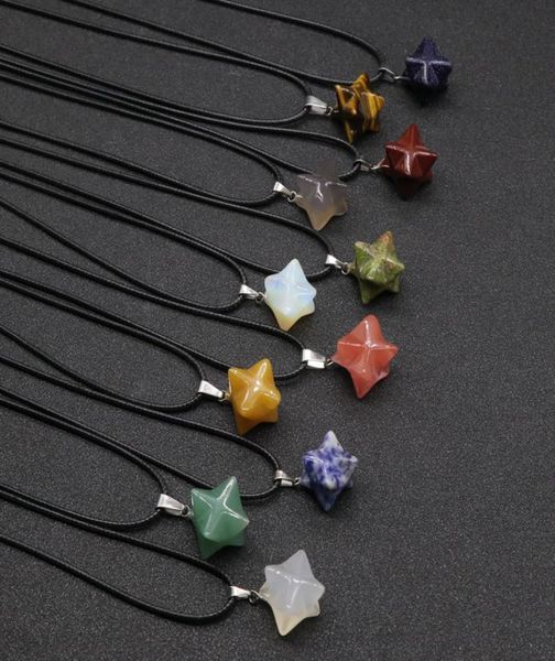 natural stones star necklaces women 3d crystal quartz tiger eye agate pendulum pendant necklace black wax rope chain fashion men c1961818, Silver
natural stones star necklaces women 3d crystal quartz tiger eye agate pendulum pendant necklace black wax rope chain fashion men c1961818, Silver