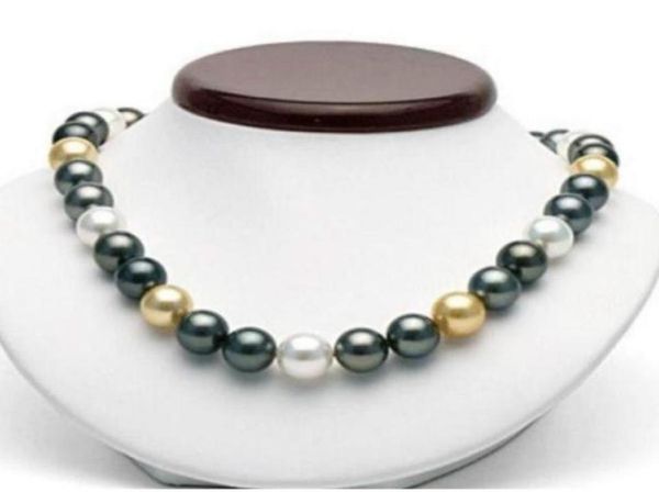 gorgeous 1011mm south sea gold black white pearl necklace 18inch 14k gold clasp2032996, Silver
gorgeous 1011mm south sea gold black white pearl necklace 18inch 14k gold clasp2032996, Silver