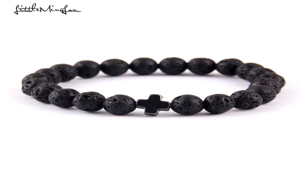 little minglou new trendy jesus cross charm men bracelets black lava stone 8mm beads bracelets bangles for women jewelry2978079, Golden;silver
little minglou new trendy jesus cross charm men bracelets black lava stone 8mm beads bracelets bangles for women jewelry2978079, Golden;silver