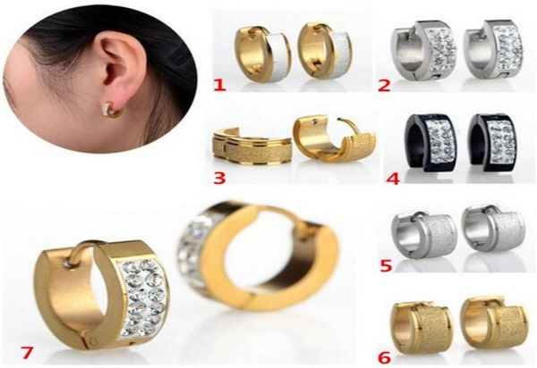 12pairslot punk mens women crystal stainless steel ear hoop stud earrings gauges new fashion earring jewelry68734592191513, Golden;silver
12pairslot punk mens women crystal stainless steel ear hoop stud earrings gauges new fashion earring jewelry68734592191513, Golden;silver