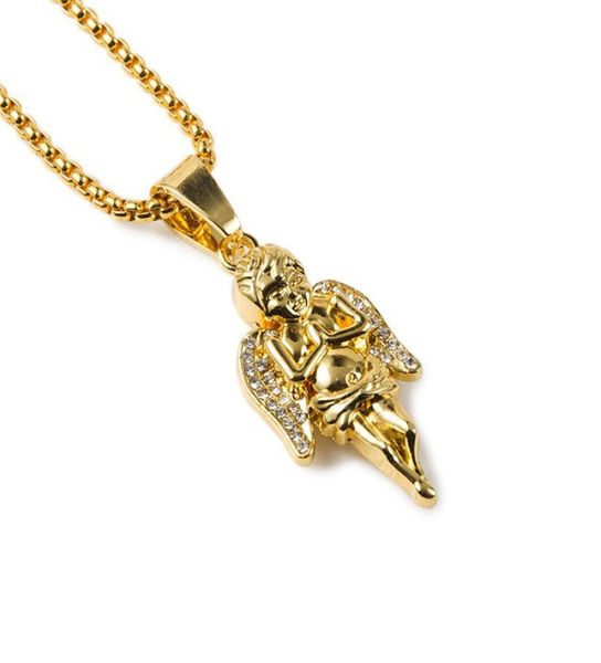 men hip hop fashion jewelry angel pendant necklace full rhinestone design friends gifts gold color long chain jewellery mens2443415, Silver
men hip hop fashion jewelry angel pendant necklace full rhinestone design friends gifts gold color long chain jewellery mens2443415, Silver