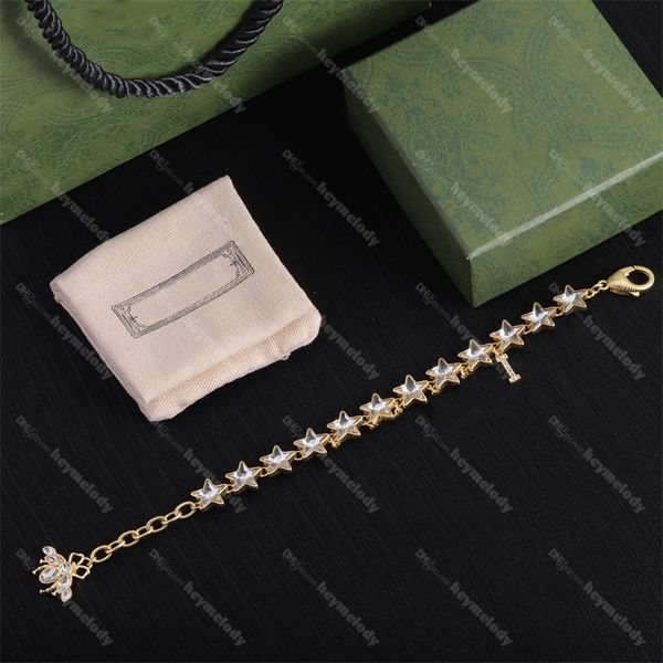 star letter pendant bracelets diamond charm bracelet women rhinestone stars golden bracelet with box, Golden;silver
star letter pendant bracelets diamond charm bracelet women rhinestone stars golden bracelet with box, Golden;silver