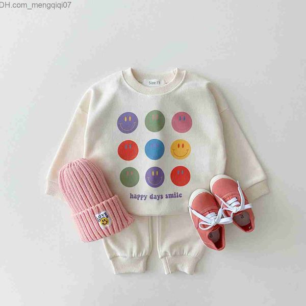 clothing sets south korea autumn children's clothing set baby girls cartoon smile face sweatshirt jogging pants set casual boys solid s, White
clothing sets south korea autumn children's clothing set baby girls cartoon smile face sweatshirt jogging pants set casual boys solid s, White