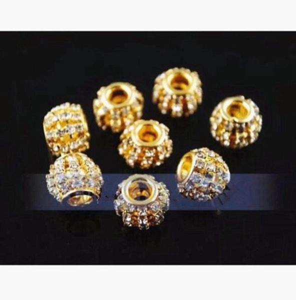 50pcslot fashion gold plated clear rhinestone alloy metal beads for jewelry making diy beads for bracelet whole in bulk low p8512452, Black
50pcslot fashion gold plated clear rhinestone alloy metal beads for jewelry making diy beads for bracelet whole in bulk low p8512452, Black