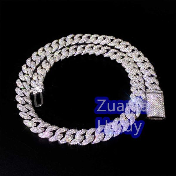 14mm cuban necklace lab diamond vvs moissanite iced out necklaces moissanite cuban link chain, Silver
14mm cuban necklace lab diamond vvs moissanite iced out necklaces moissanite cuban link chain, Silver