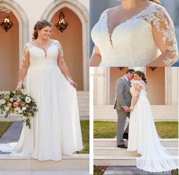 plus size a line wedding dresses v neck appliques lace wedding gowns illusion long sleeve boho bridal dress vestido noiva5652273, White
plus size a line wedding dresses v neck appliques lace wedding gowns illusion long sleeve boho bridal dress vestido noiva5652273, White