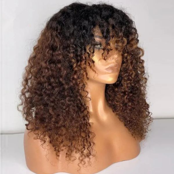 ombre brown blonde highlight kinky curly wigs machine made full natural 16inch with bang wear and go glueless wigs 150%density, Black;brown
ombre brown blonde highlight kinky curly wigs machine made full natural 16inch with bang wear and go glueless wigs 150%density, Black;brown