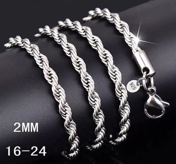 2mm 925 sterling silver necklace chains 1630 inch fashion rope chain necklace jewelry for women8646659
2mm 925 sterling silver necklace chains 1630 inch fashion rope chain necklace jewelry for women8646659