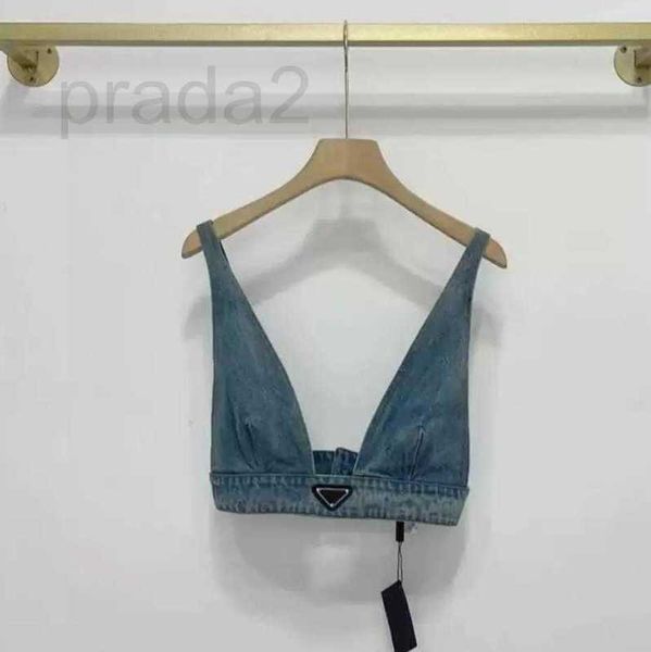 womens designers t shirts underwear with metal triangle badge deep v denim sling tube women clothing 2ptv, White
womens designers t shirts underwear with metal triangle badge deep v denim sling tube women clothing 2ptv, White