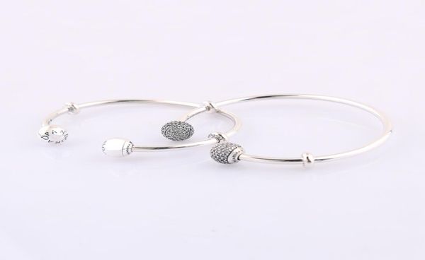 authentic 925 sterling silver moments silver open cuff bangle with pave caps fits european style jewelry charms beads 59643902zc6336414, Black
authentic 925 sterling silver moments silver open cuff bangle with pave caps fits european style jewelry charms beads 59643902zc6336414, Black
