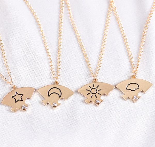 4piece set friend friendship necklace sun moon cloud and star inlaid rhinestone stitching bff pendant fashion jewelry gift5877267, Silver
4piece set friend friendship necklace sun moon cloud and star inlaid rhinestone stitching bff pendant fashion jewelry gift5877267, Silver